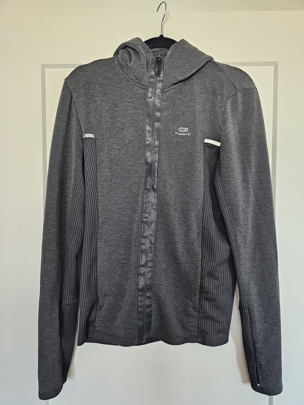 Kalenji Gray Full-Zip Hooded Jacket